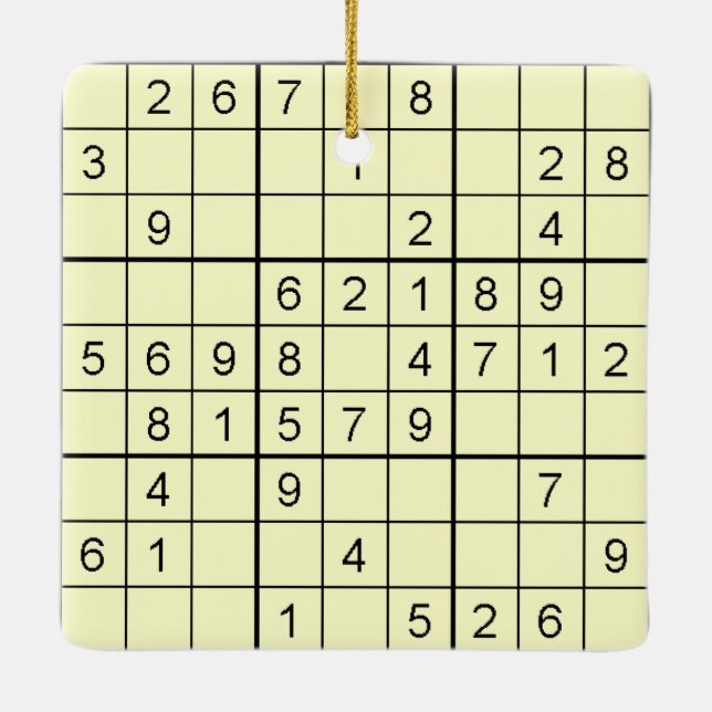 Ornement Sudoku Jaune (Dos)