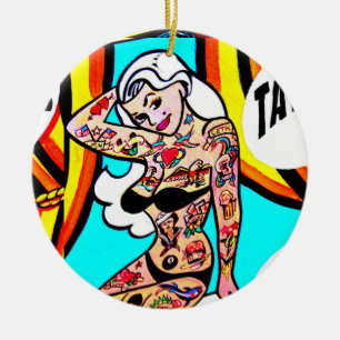 ornement tatoué de dame