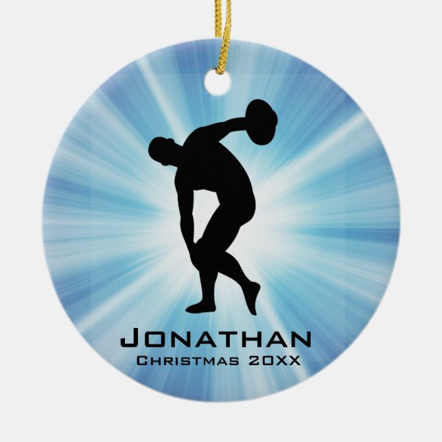 Ornement Thrower Discus personnalisé (Devant)