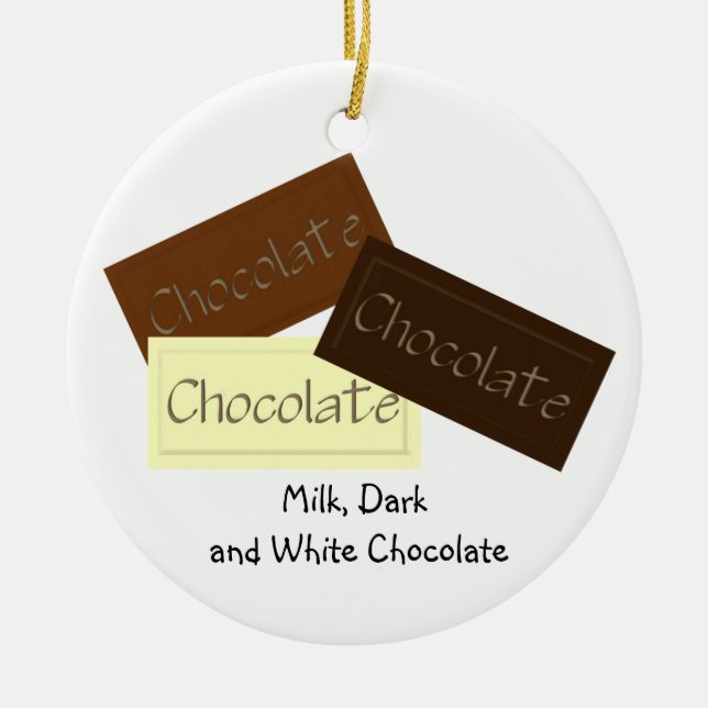 Ornement triple de Noël de chocolat (Devant)