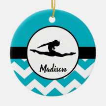 Ornement turquoise de gymnastique