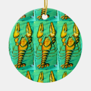 ornement vert de homard