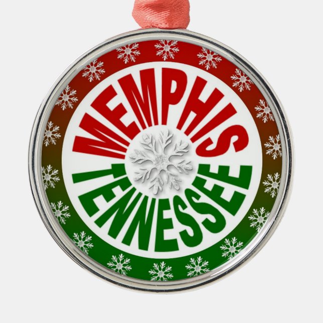 Ornement vert rouge de Memphis Tennessee (Devant)