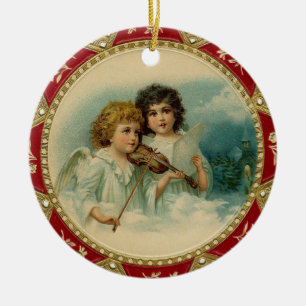 Ornement victorien de Noël d'anges