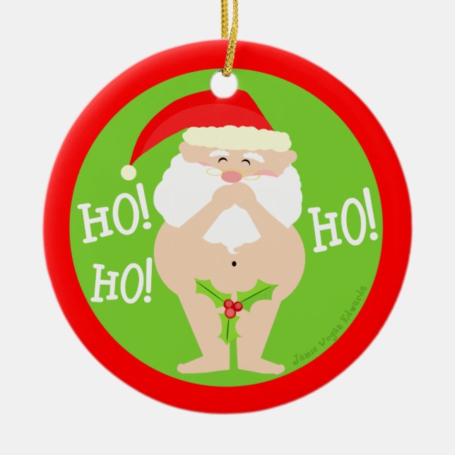 Ornement vilain drôle de Noël de Père Noël (Devant)
