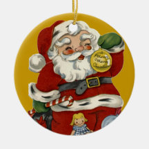 Ornement vintage de Noël de KRW le père noël