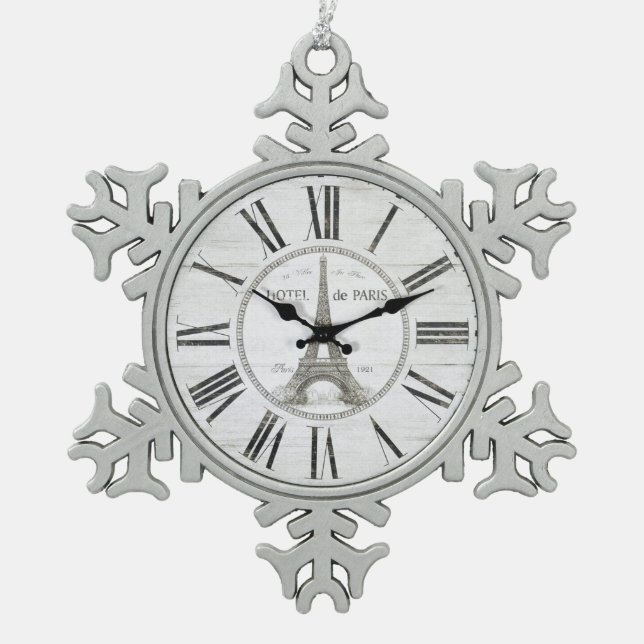 ornement vintage d'horloge de Paris (Devant)