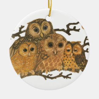 Ornement vintage d'impression de hibou