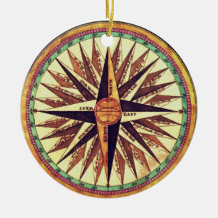 Ornement vintage Rose Compass