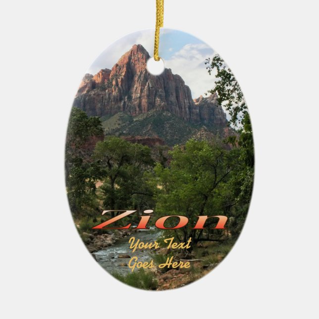 Ornement : Virgin River & Watchman 2 (Oval) (Devant)