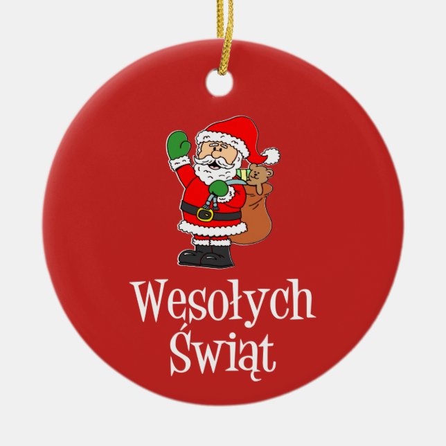Ornement Wesolych Swiat Père Noël (Devant)