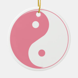 Ornement Yin et Yang Rose mignon