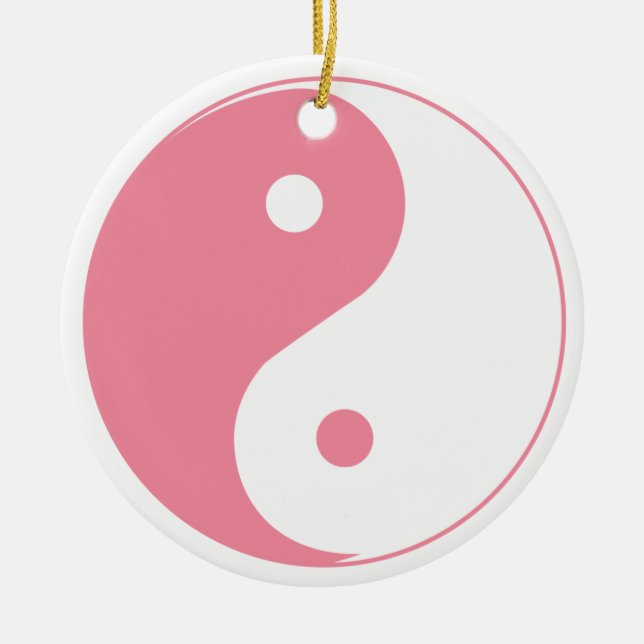 Ornement Yin et Yang Rose mignon (Devant)