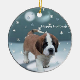 Ornements d'arbre de Noël de St Bernard