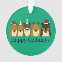 Ornements de Collie de Noël