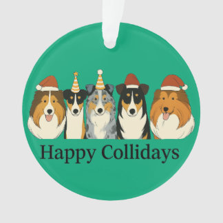 Ornements de Collie de Noël 