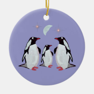Ornements de famille de Noël de pingouin
