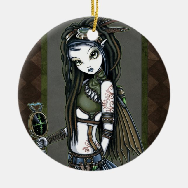 Ornements de fée d'Aviatrix de Steampunk "d'éclat (Devant)