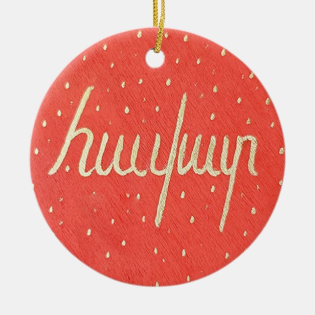 Ornements de Noël arméniens Cinq peints à la main (Devant)