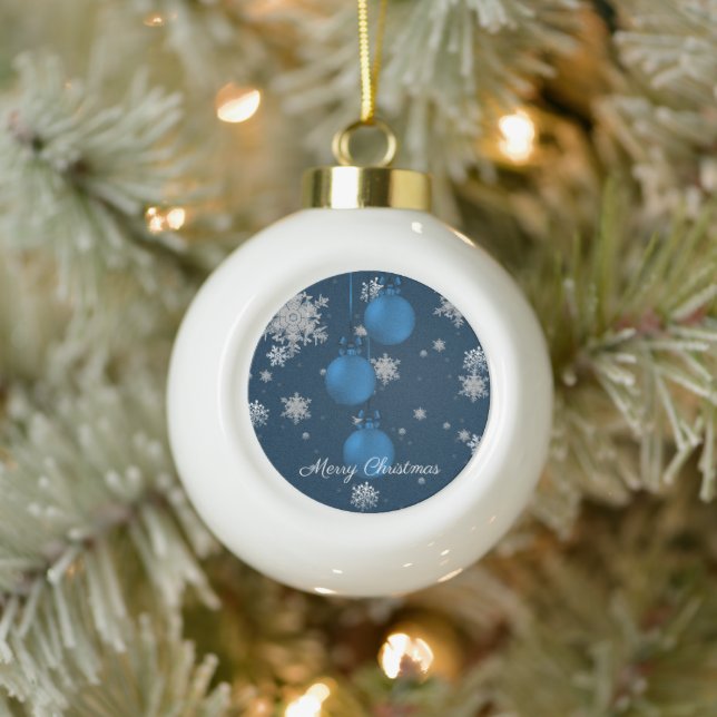 Ornements de Noël bleus (Arbre)
