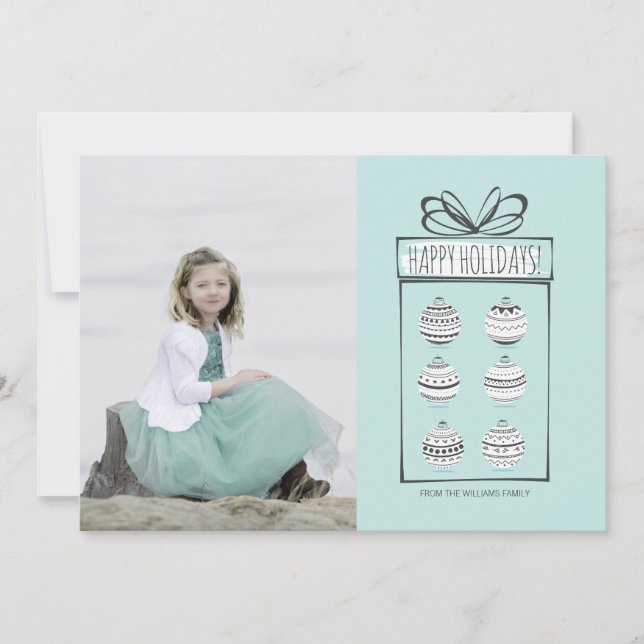 Ornements de Noël Carte photo de vacances