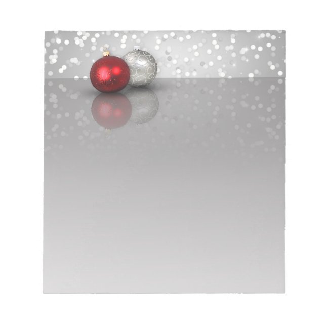 Ornements de Noël chatoyants - Bloc-notes (Devant)