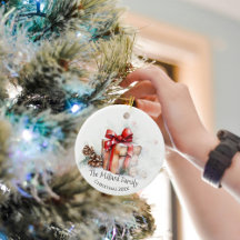 Ornements de Noël de famille personnalisés avec ph