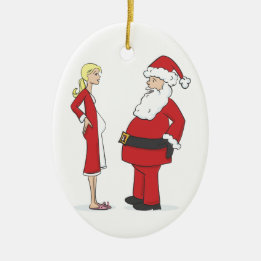 Ornements de Noël de grossesse - ovale BLOND de