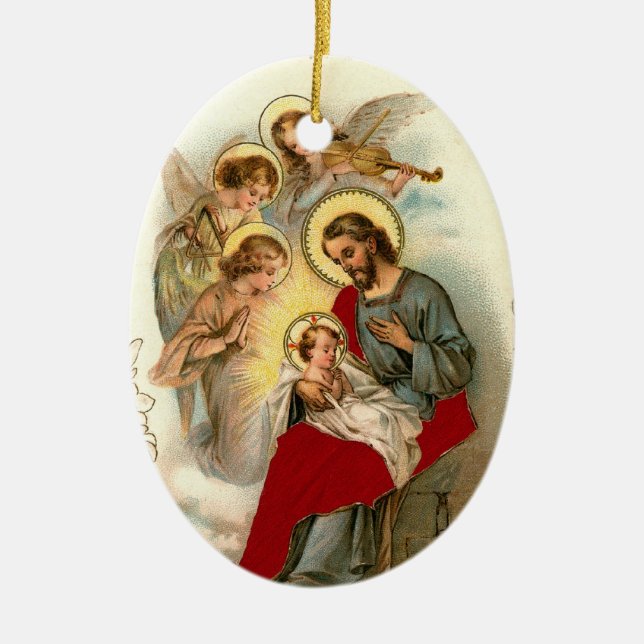 Ornements de Noël de Jésus et d'enfant (Devant)