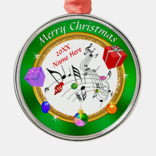 Ornements de Noël de note de musique personnalisés