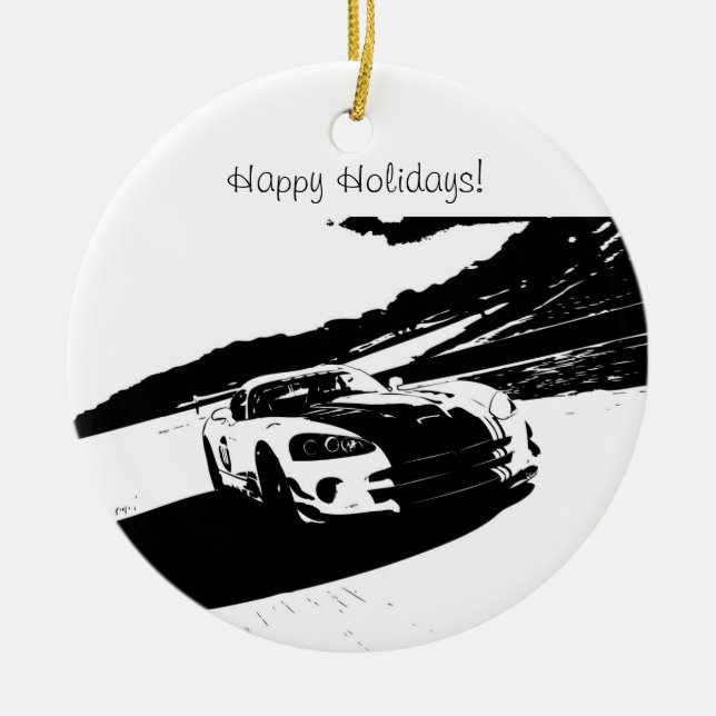 Ornements de Noël de tir de roulement de vipère (Devant)