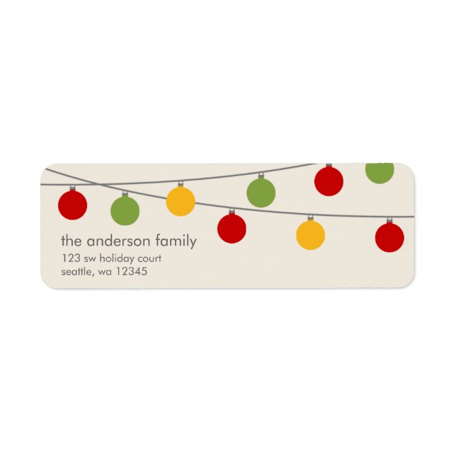 Ornements de Noël de vacances modernes (Devant)