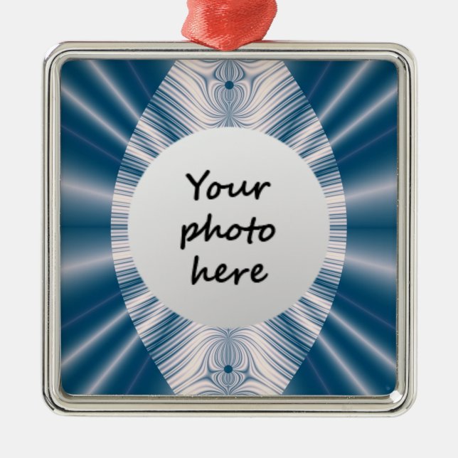 Ornements de Noël Feuille Bleue (Devant)