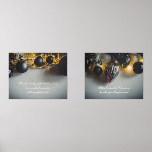 Ornements de Noël gris noir avec des guirlandes