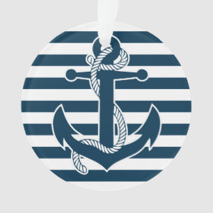 Ornements de Noël nautiques Ancre acrylique