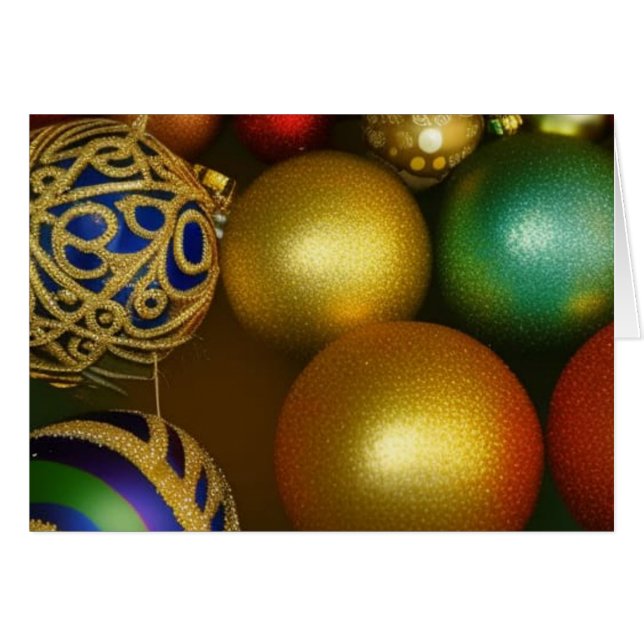 Ornements de Noël Tresse d'or bleu (Devant horizontal)