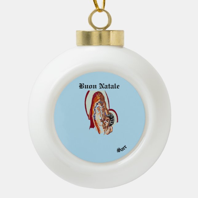 Ornements de Noël : Vierge Marie avec Christ (Devant)
