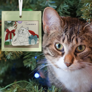 Ornements de sapin de Noël en forme de chat blanc 