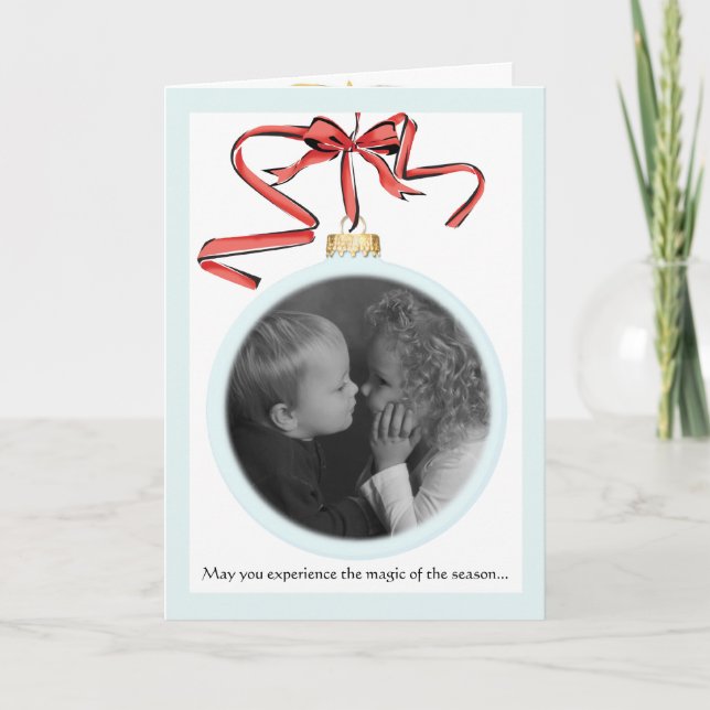 Ornements de vacances Carte photo replié (Devant)