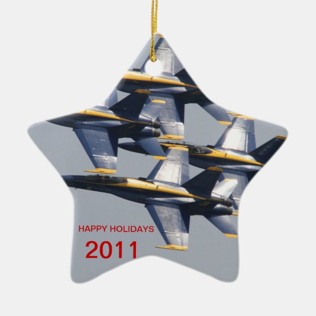 Ornements de vacances d'ange bleu par Todd (Devant)