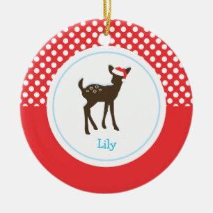 Ornements de vacances des cerfs communs de Noël