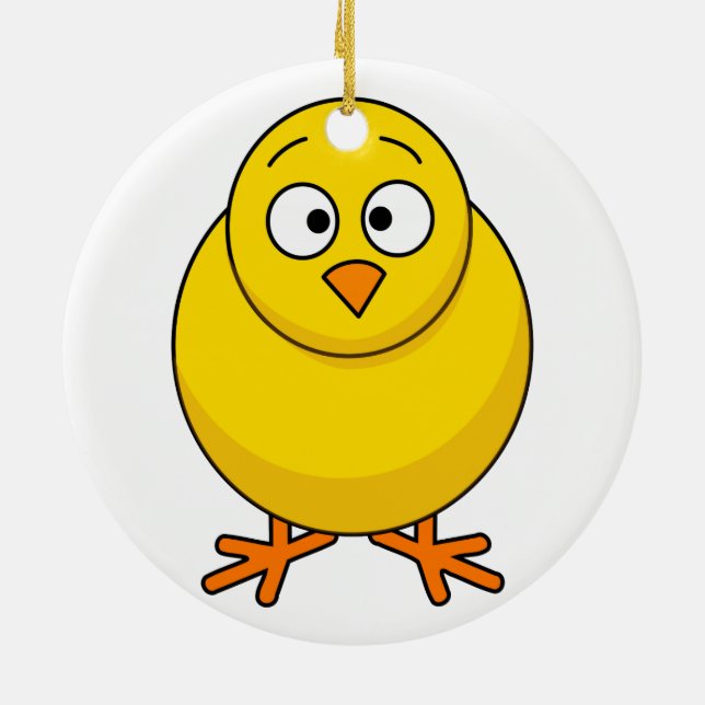 Ornements En Céramique Avec Bébé Chick (Dos)