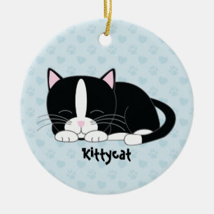 Ornements faits sur commande somnolents de Kitty