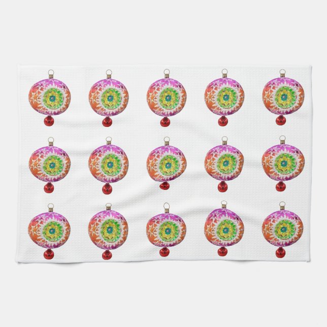 Ornements multicolores Serviettes de cuisine (Horizontal)