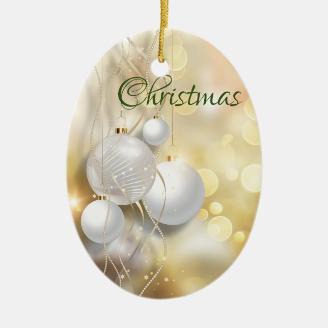 Ornements Noel Or et Blanc (Devant)
