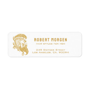 Ornements or coupe de cheveux pour hommes logo