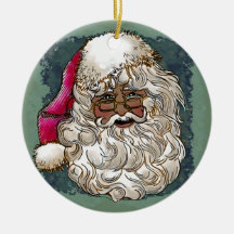 Ornements personnalisés de Black Christmas Père No