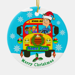 Ornements personnalisés de Noël de chauffeur
