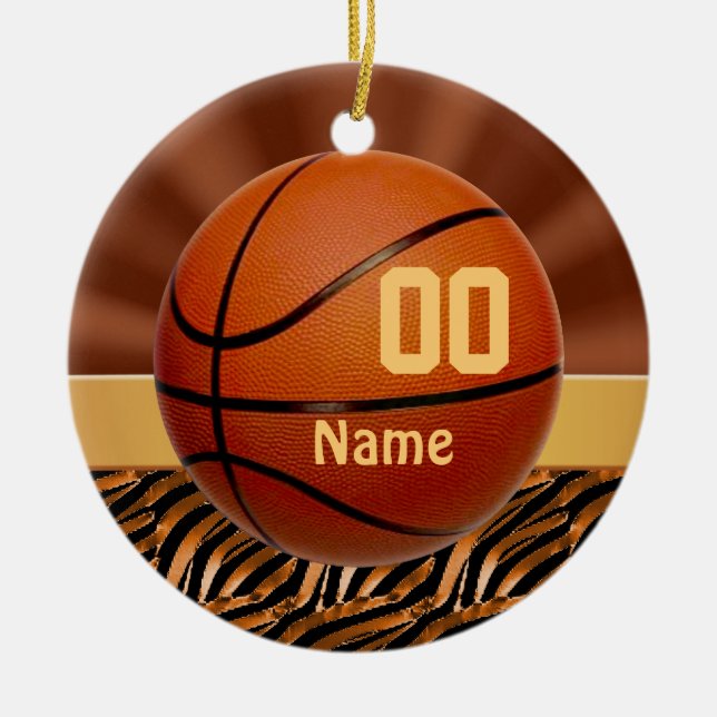 Ornements personnalisés élégants de basket-ball (Devant)