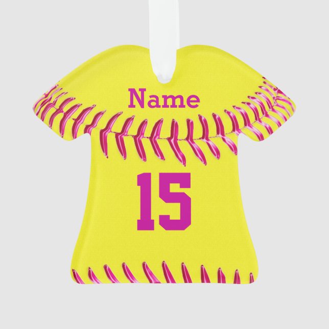 Ornements personnalisés mignons du base-ball, (dos)